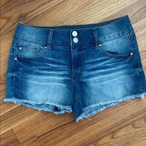 Refuge Blue Jean Shorts Distressed Cut-Off Style
